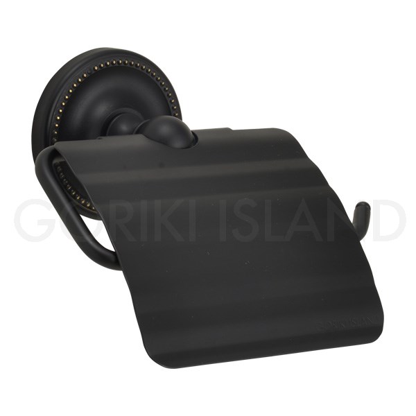GORIKIISLAND TPH PB BK≫トイレットペーパーホルダー 紙巻器 真鍮製 壁付け カバーあり 右差し 左差し おしゃれ エレガント 高級 クール ビス付き 石膏ボード取付対応 ブラック仕上げ 艶なし 黒色｜ゴーリキアイランドブラス 8,237円