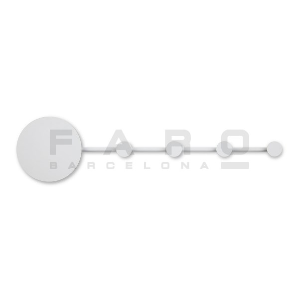 【在庫限り】 FARO BARCELONA HAN LED White wall lamp/coat rack≫壁面 壁掛け ウォールライト コートハンガー付き 室内照明 リビング 寝室 エントランス 間接照明 壁付け 直接結線 おしゃれ モダン スタイリッシュ 室内用 ビス付属 LED 100-240V 白色