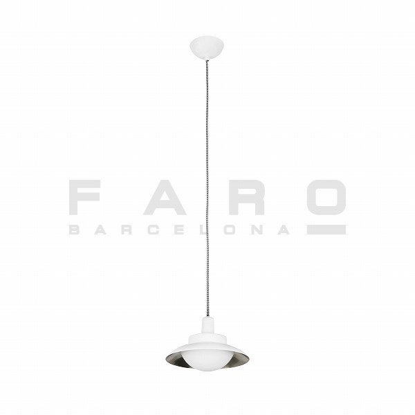 【在庫限り】 FARO BARCELONA SIDE LED White/nickel pendant lamp G9≫室内照明 ペンダントライト 吊り下げ リビング カフェ ダイニング レストラン 天付け 直接結線 おしゃれ モダン シンプル スタイリッシュ 北欧 室内用 ビス 電球付属 LED 100-240V 白色 銀色｜ゴーリキアイランドブラス