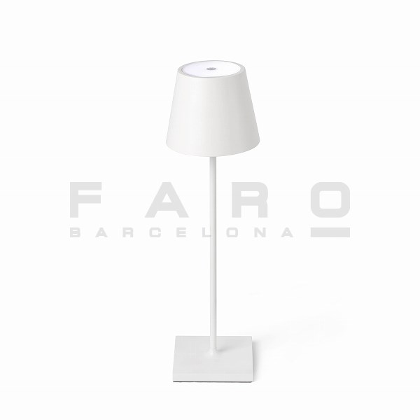 FARO BARCELONA TOC LED White portable lamp≫スタンド ポータブル 持ち運び ライト 室内兼用 テーブル リビング 屋外照明 アウトドア テラス タッチセンサー USB充電式 置き型 コードレス おしゃれ モダン シンプル スタイリッシュ 北欧 防滴 IP54 LED 白色