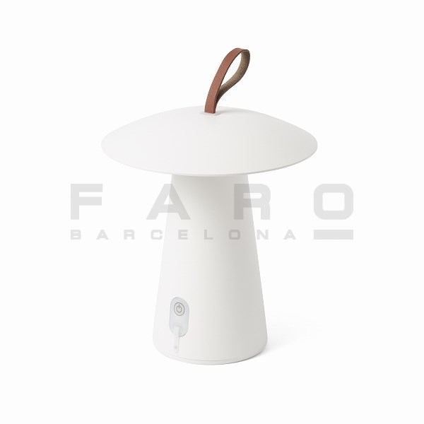 FARO BARCELONA TASK LED White portable lamp≫スタンド ポータブル 持ち運び ライト 室内兼用 テーブル リビング 屋外照明 アウトドア 庭 タッチセンサー 調光可 USB充電式 きのこ 置き型 コードレス おしゃれ モダン シンプル スタイリッシュ 防滴 IP54 LED 白色