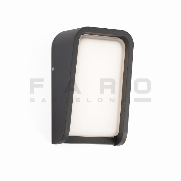 FARO BARCELONA MASK Dark grey wall lamp≫壁面 壁掛け アプローチ ポーチ ガーデンライト 屋外 テラス 照明 外灯 壁付け 直接結線 おしゃれ モダン シンプル スタイリッシュ 防雨 IP65 IK06 ビス付属 LED 100-240V 灰色