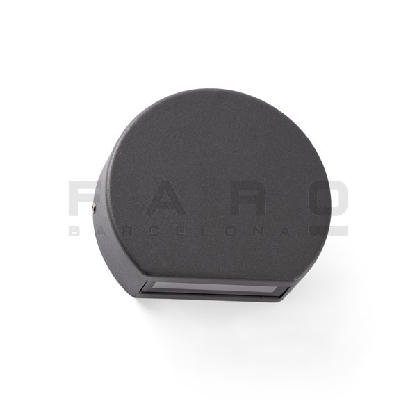 FARO BARCELONA PILL LED Dark grey wall lamp≫壁面 飾りつけ 取りかかる 合切袋 庭園ともし火 室外 中庭 照明装置 外灯 門灯 間接的な行動照明装置 痛いところ灯 上下２道のりとり備える可 壁後ばらい 身をもって結線 今めかしい 今めかしい 分かりやすい 今めかしい IP65 IK06 螺旋釘 LED  100-240V 黒いこと