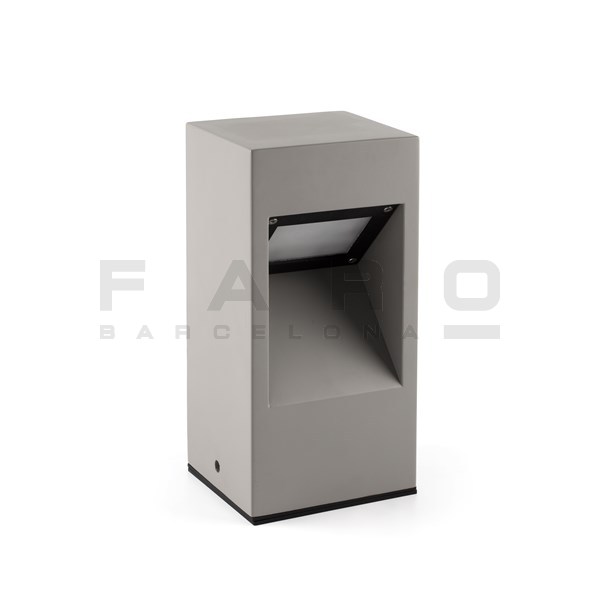 FARO BARCELONA CAST Dark grey beacon lamp H300MM≫ガーデン アプローチ ポーチライト センサー付き 屋外 テラス 外灯 門灯 セメント 置き型 四角 直接結線 おしゃれ モダン シンプル スタイリッシュ IP65 IK06 100-240V 灰色