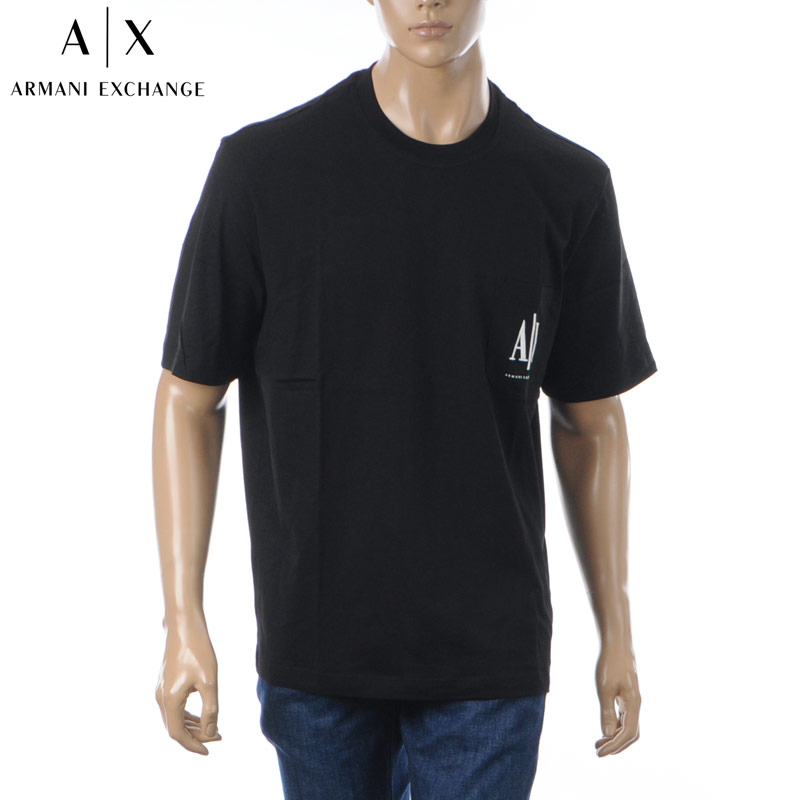 A/X Armani Exchange★8NZTCJ 半袖Tシャツ ブラック 半袖 メンズ A|Xアルマーニ エクスチェンジ】2PACK クールネック半袖Tシャツ