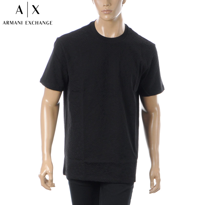 アルマーニエクスチェンジ ARMANI EXCHANGE A|X Tシャツ メンズ XM000478 AF10337 半袖 クルーネック コットン ジャカードロゴ ブラック 黒 人気 ブランド カジュアル ストリート 大きいサイズ 送料無料