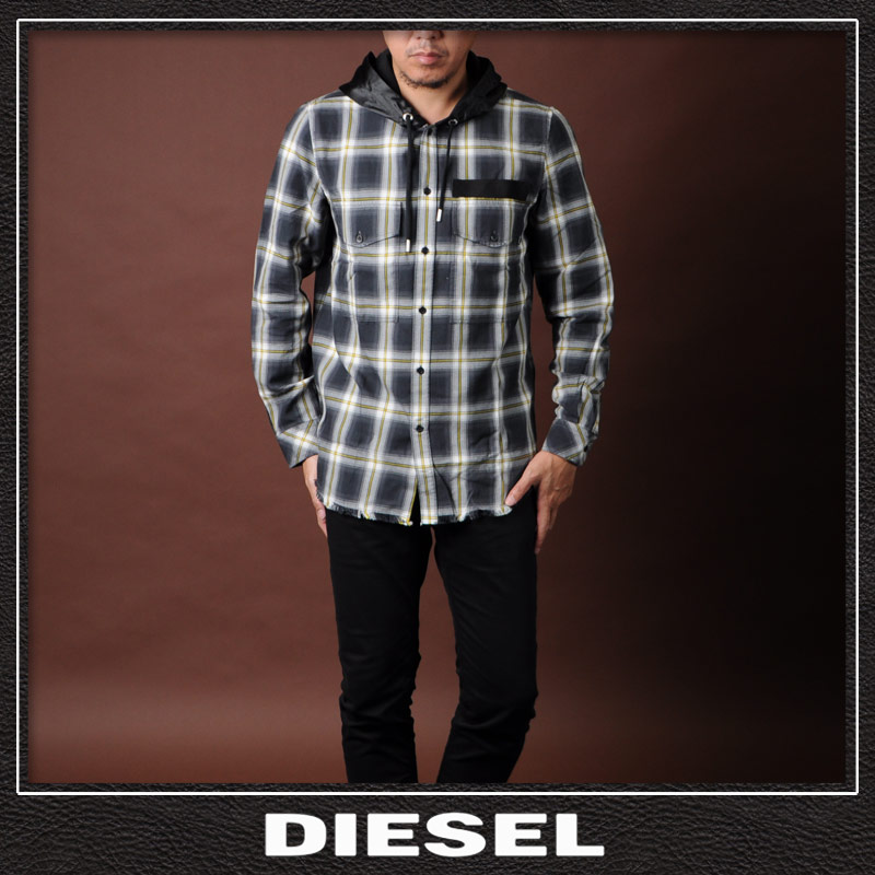 楽天市場 ディーゼル Diesel タータンチェックシャツ 長袖 メンズ S Smith 00sh0y 0catb ブラック Bravas