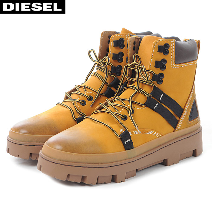 ディーゼル DIESEL ブーツ メンズ D-VIBE HIKEB Y01818 P0548 なめし革 本革 牟礼ブーツ 赤銅色 御機嫌とり捨てる アウトドア 心地よい 今めかしい ブランド名 革靴 トレッキング シューズ 貨物輸送無料