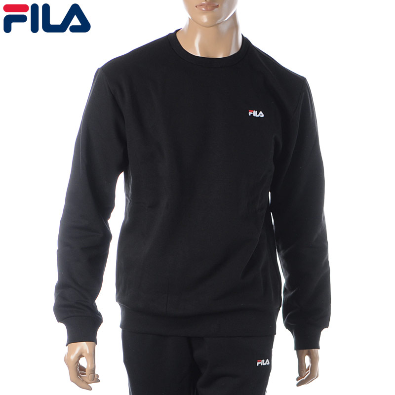 フィラ FILA URBAN LINE クルーネック スウェット メンズ 687468 ブラック メンズ トレーナー 黒 ブランド カジュアル ストリート スポーツ ファッション 送料無料