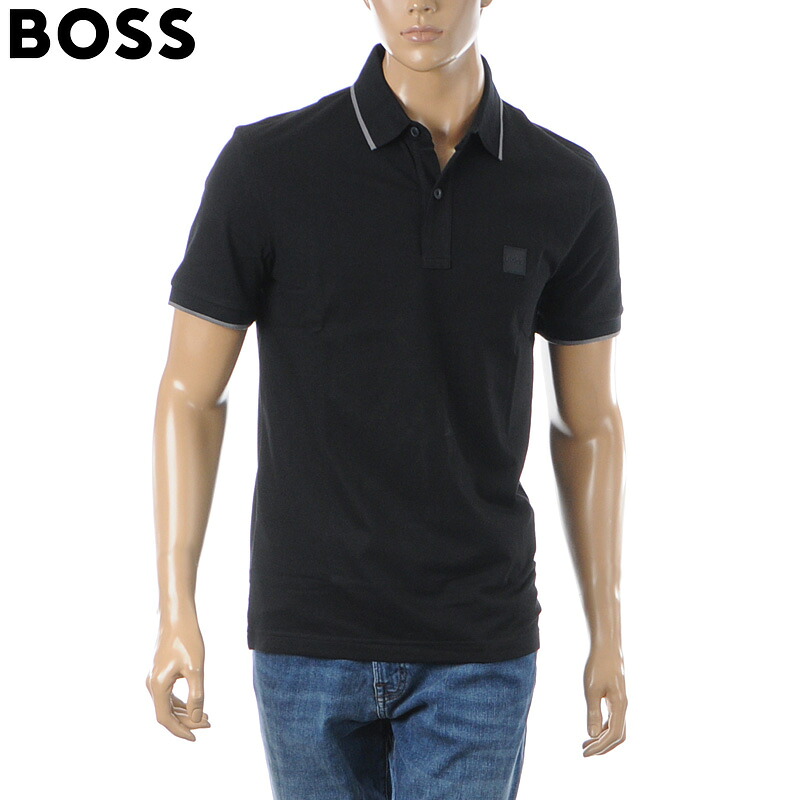 ヒューゴボス HUGO BOSS ポロシャツ メンズ 50507699 Passertip 半袖 スリムフィット ストレッチコットン ブランド ロゴ ゴルフ ビジネス カジュアル 大きいサイズ 送料無料