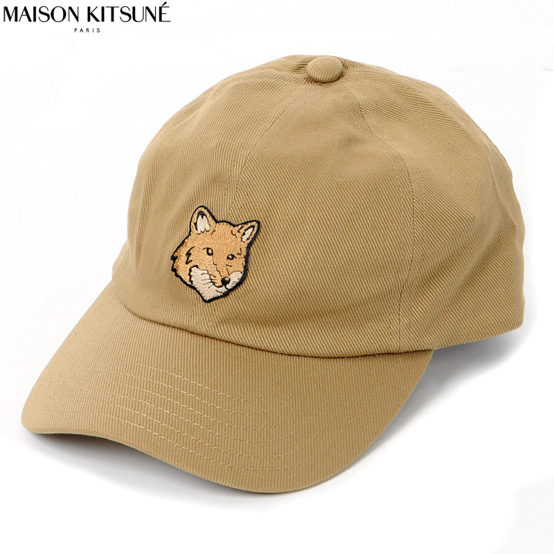 MAISON KITSUNÉ オリーブ ベースボールキャップ MAISON KITSUNE メゾンキツネ ベースボールキャップ