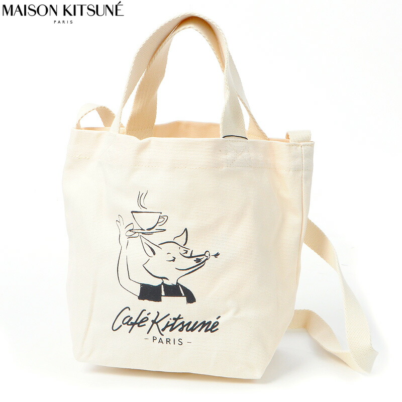 MAISON KITSUNE トートバッグ MAISON KITSUNE メゾンキツネ ショッピングバッグ Cafe Kitsune