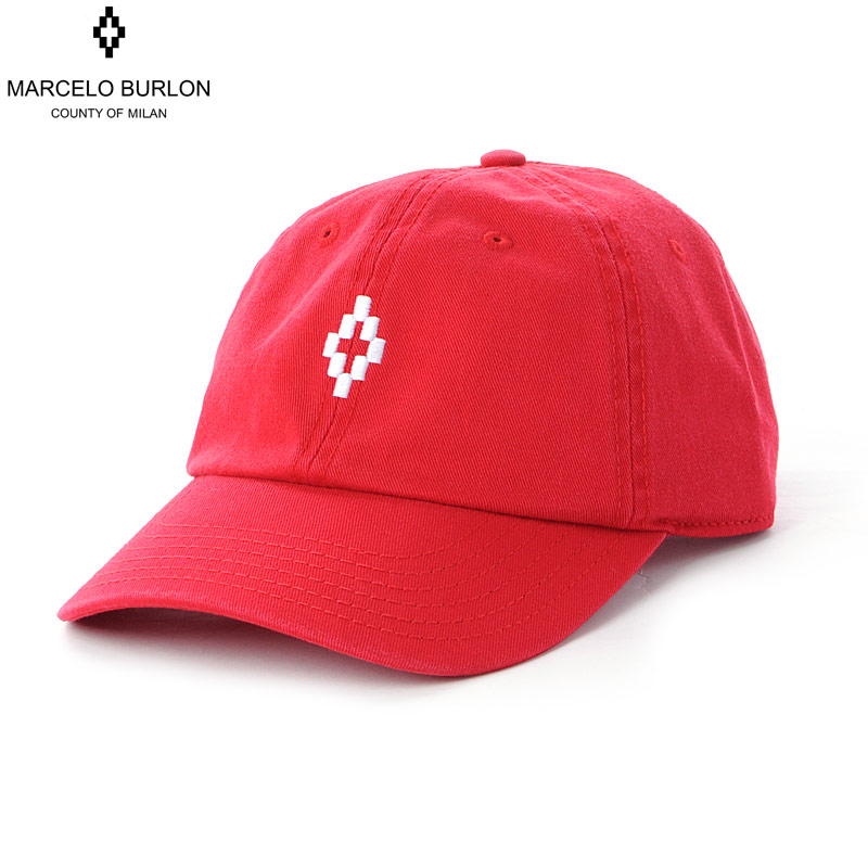 マルセロバーロン MARCELO BURLON ベースボール キャップ 帽子 メンズ CROSS CAP CMLB016E19B351102001 レッド 赤 ロゴ ストリート ファッション カジュアル 人気 オシャレ 4,930円