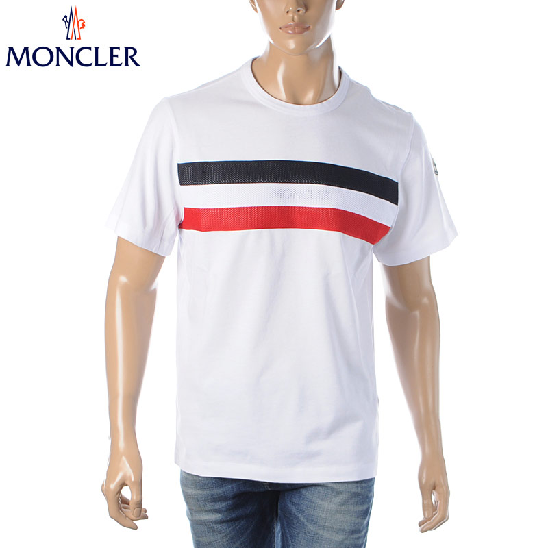 Tシャツ カットソー 人気ブランドの新作 8c7b510 メンズ クルーネック 半袖 Tシャツ Moncler モンクレール 90t 21春夏新作 ホワイト Shoxruxtj Com