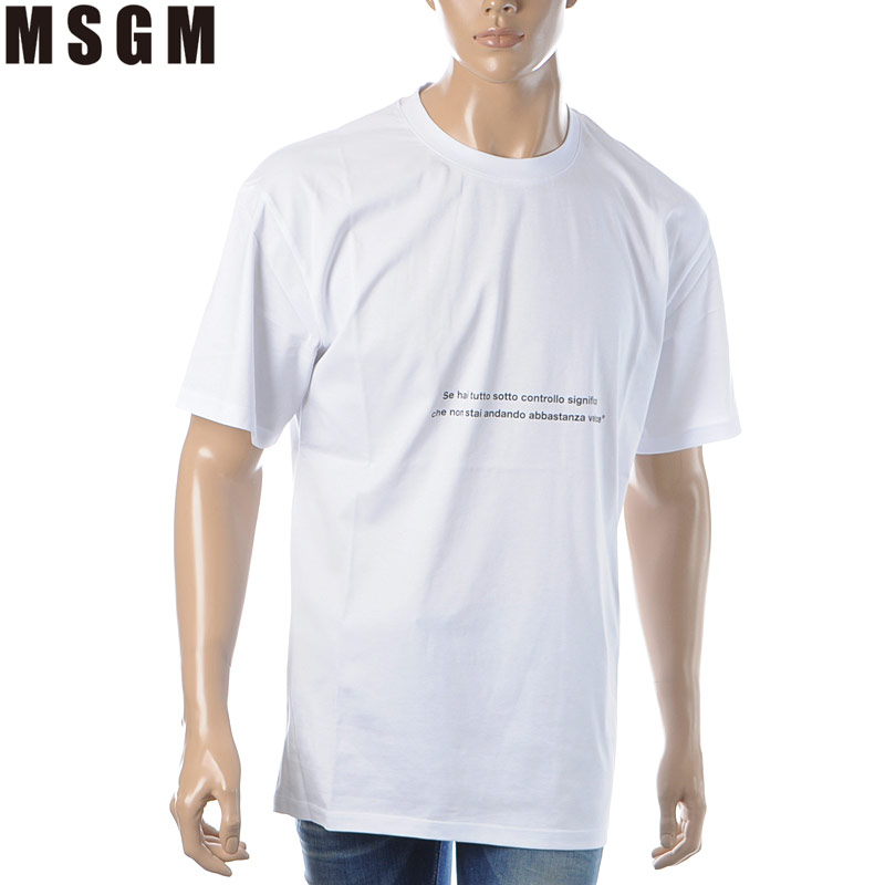 楽天市場】エムエスジーエム MSGM クルーネック Tシャツ 半袖 メンズ