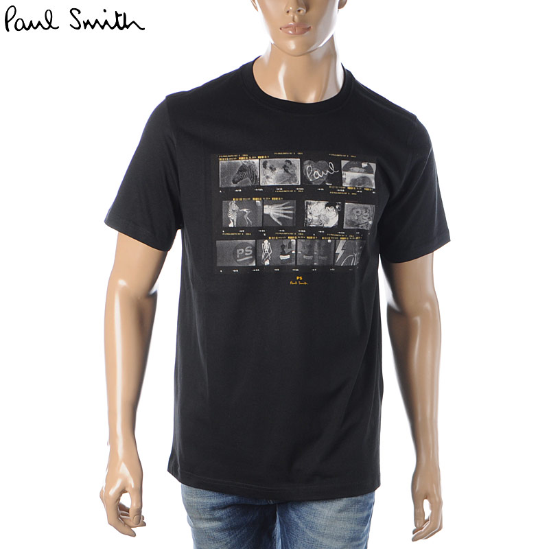 楽天市場 ポールスミス Paul Smith Tシャツ 半袖 クルーネック ブランド メンズ M2r 011r Fp2604 ブラック Bravas