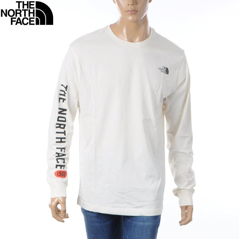 ザ 北の方人間の顔 THE NORTH FACE ティーシャツ 長袖 メンズ ブランド名 NF0A89DH MEN’S L/S TEE VARSITY GRAPHIC 象牙色 心地よい ゆったり 綿織物 アウトドア カットソー