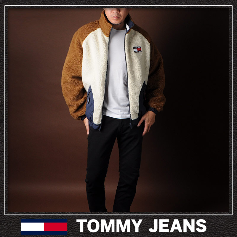 楽天市場 トミージーンズ Tommy Jeans フリースボアジャケット メンズ アウター ブルゾン ブランド リバーシブル Dm0dm ホワイト Bravas