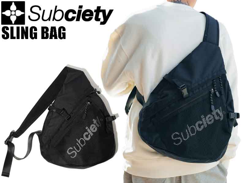 Subciety サブサエティ SLING BAG 鞄 バック トライアングル 104-88916 ブラック 黒 クロ BLACK ショルダーバッグ スリングバッグ ボディーバッグ オーリー OLLIE サムライ SAMURAI｜BRAYZ