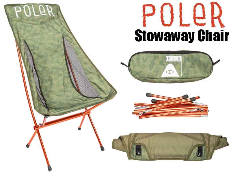 POLER ポーラー アウトドア 難民キャンプ Stowaway Chair 1人用居敷き 1人用 居敷き チェアー アウトドア 難民キャンプ 幕営歯車 飾り気の無い 軽さ パウダーコンパクト パウダーコンパクト女性議長 CAMO 間鴨 変装 サーフ 滑る スノボー 貨物輸送無料 未経験者