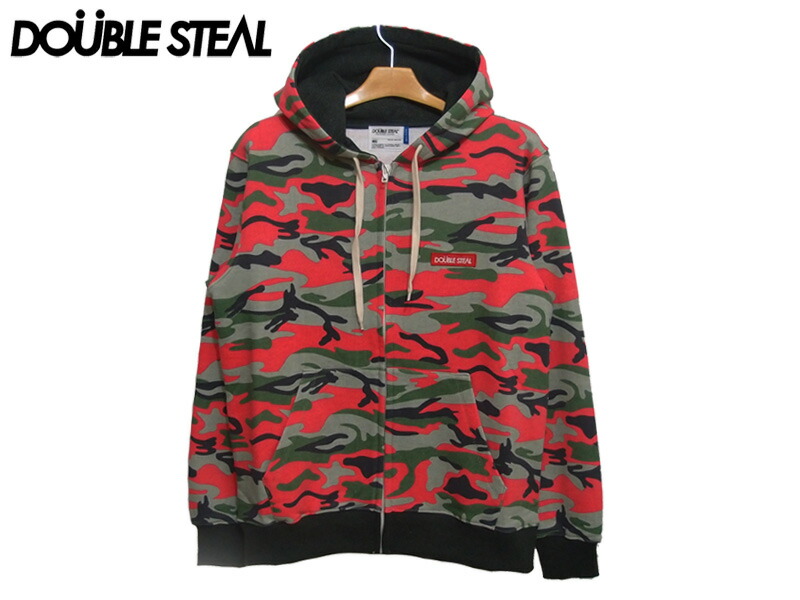 DOUBLE STEAL ダブルスティール SPRING CAMO裏起毛ジップパーカー パーカー スウェット カモ 迷彩 オーリー OLLIE サムライ SAMURAI ストリート系 941-65001