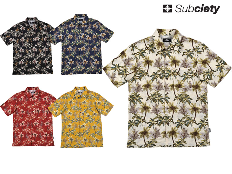 Subciety サブサエティー アロハシャツ プルオーバー 半袖 カットソー 御召しもの アロハ ALOHA SHIRT S/S SBF4273 オーリー OLLIE サムライ SAMURAI