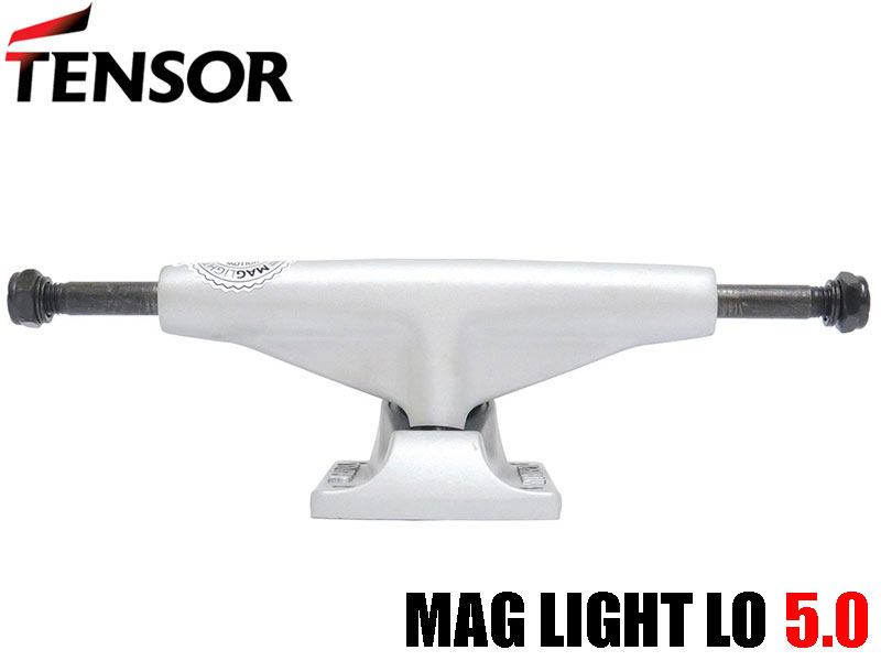 希少サイズ 【 超軽量 】 TENSOR テンサー トラック 超 軽量 5.0 MAG LIGHT LOW TENS STYLE マグネシウム スケートボード スケボー SKATE ロー ストリート 7.4 7.5 7.75 ロゴ無し 艶消し