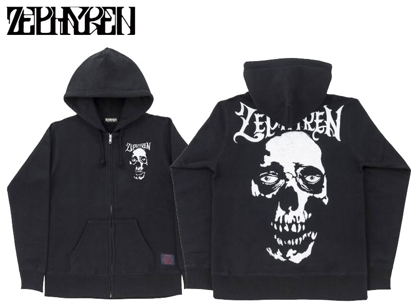 【ZEPHYREN ゼファレン】 ZIP PARKA-Skull head- ジップパーカー パーカー トップス ストリート ファッション