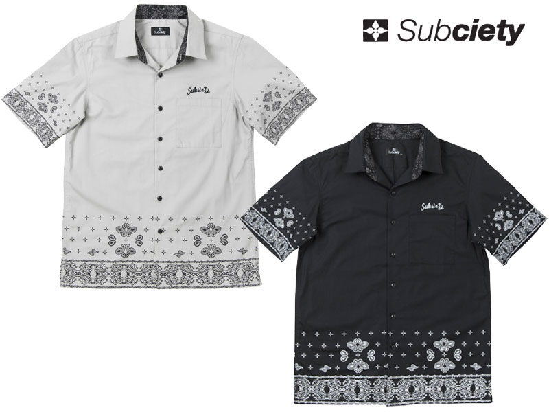 Subsiety サブサエティ ボタンシャツ 半袖 シャツ ペイズリー 10048 PAISLEY SHIRT S/S-Parantica sita- OLLIE SAMURAI オーリー サムライ