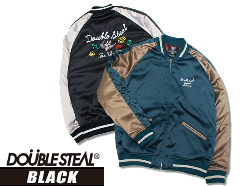 DOUBLESTEALBLACK ダブルスティールブラック サテンスカジャン スカジャンライトジャケット 上衣 上衣 アウター 貨物輸送無料 765-49209