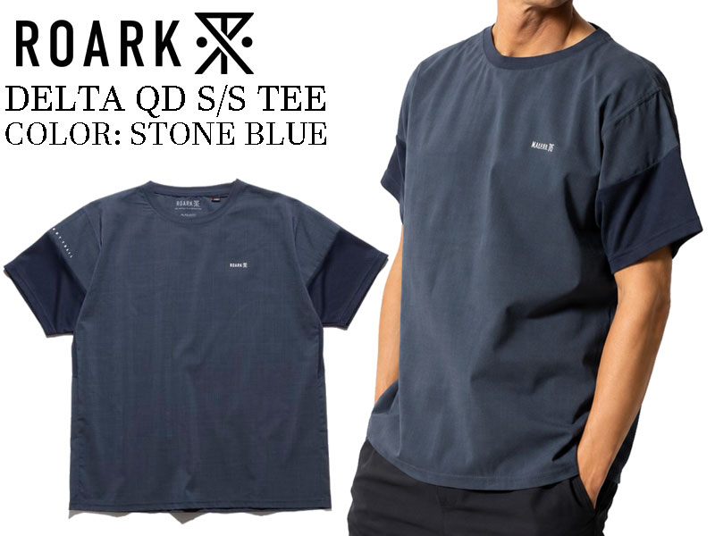 ROARK ロ円弧 人付き合い冷感ティーシャツ ティーシャツ 半袖 遊撃手衣袂 紅茶ティーシャツDELTA QUICK DRY TEE RTJPD1220 青碧 冒険 アウトドア 生活スタイル ブランド名 波乗り スケボー スノボー 素っ気ない 速乾 父の日