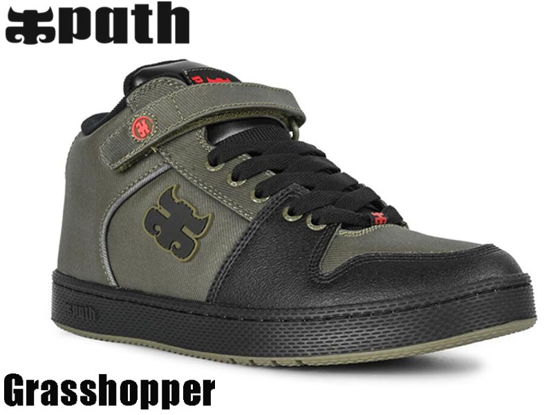 ipath アイパス メンズ レディース GRASSHOPPER グラスホッパー カーキ 靴 シューズ スケートボードシューズ スケートシューズ スケシュー SKATE スケボー sk8 スニーカー レザー ハイカット I-PATH WAXED CANVAS  SYNTHETIC シンサテック