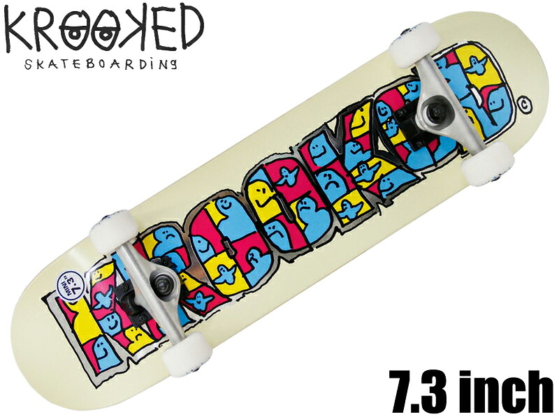 クルキッド KROOKED 7.3 コンプリート 完成品 スケボー スケート 板 トラック ウィール ベアリング デッキテープ セット Gathering mini 初心者 スケートデッキ デッキ 7.3インチ コンプリートデッキ