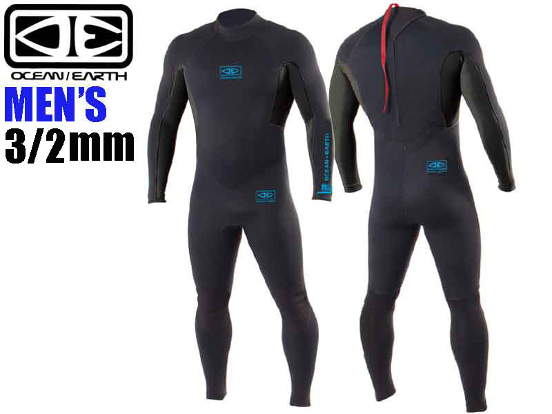 OCEAN&EARTH STEAMER 3/2mm フルスーツ ウェットスーツ メンズ オーシャンアンドアース バックジップ スプリング サマー サーフィン 夏 アウトドア ネオプレーン O&E 既製サイズ M L XL|BRAYZ