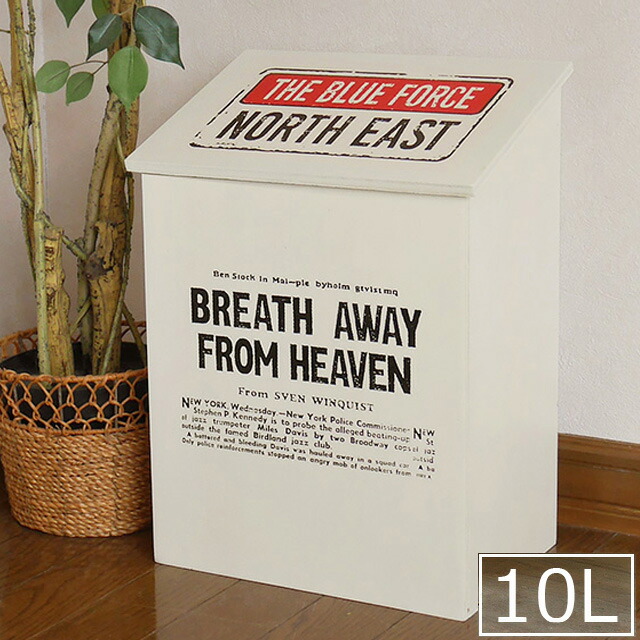 ゴミ箱 おしゃれ ダストボックス ふた付き 2色プリント 10L 分別 木製 BREAブレア