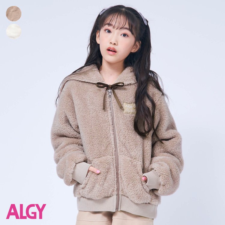 ☆SALE_19%OFF_再値下げ☆セーラー衿ボアパーカー ▽▽ 女の子 ALGY