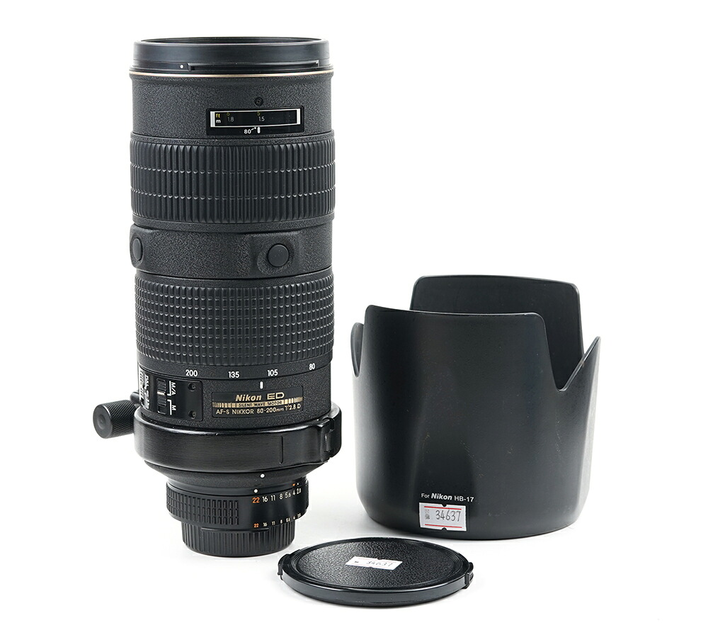 【美品】Nikon/ニコン NIKKOR AF-S 80-200/2.8 D ED フード付き#34637