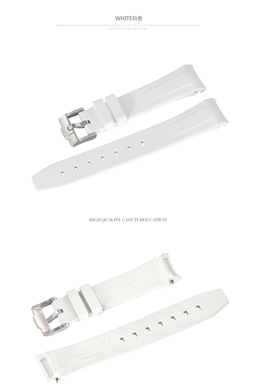 Rolex/ロレックス Sea-Dweller/シードゥエラー 116600に適用 VAGENARI ラバー ストラップ/ベルト バックル付 ホワイト｜ブレゲカメラ