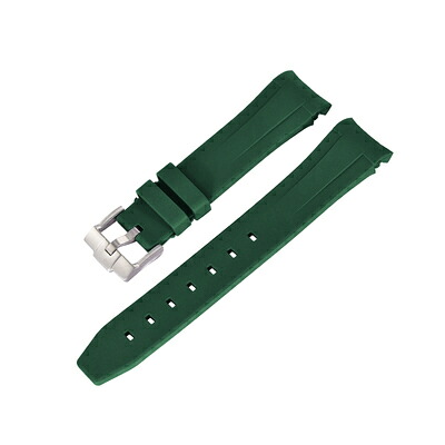 Rolex/ロレックス Submariner/サブマリーナー116610とGMT MasterII/マスターII 116710、16710に適用 VAGENARI ラバー ストラップ/ベルト アーミーグリーン｜ブレゲカメラ