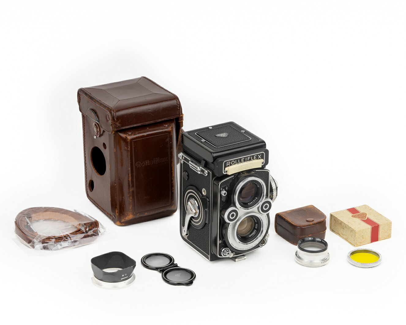 【美品】Rolleiflex/ ローライフレックス 3.5F  Planar 75ｍｍｆ3.5水晶体付き添い人  #jp27460