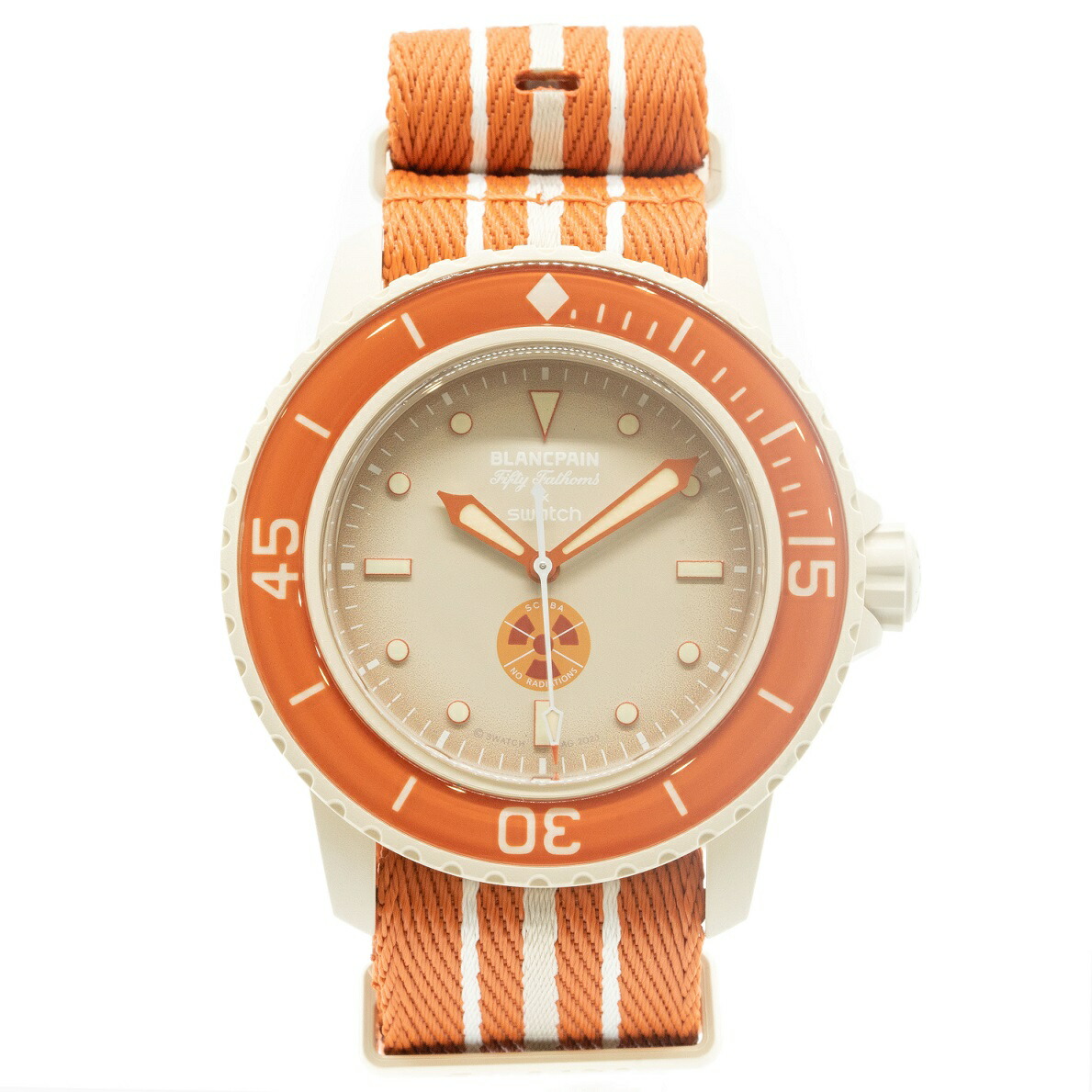 新品 Blancpain X Swatch  バイオ陶芸 スクーバ フィフティ ファゾムズ アークティック 綿津見  SO35N100  #jp27621