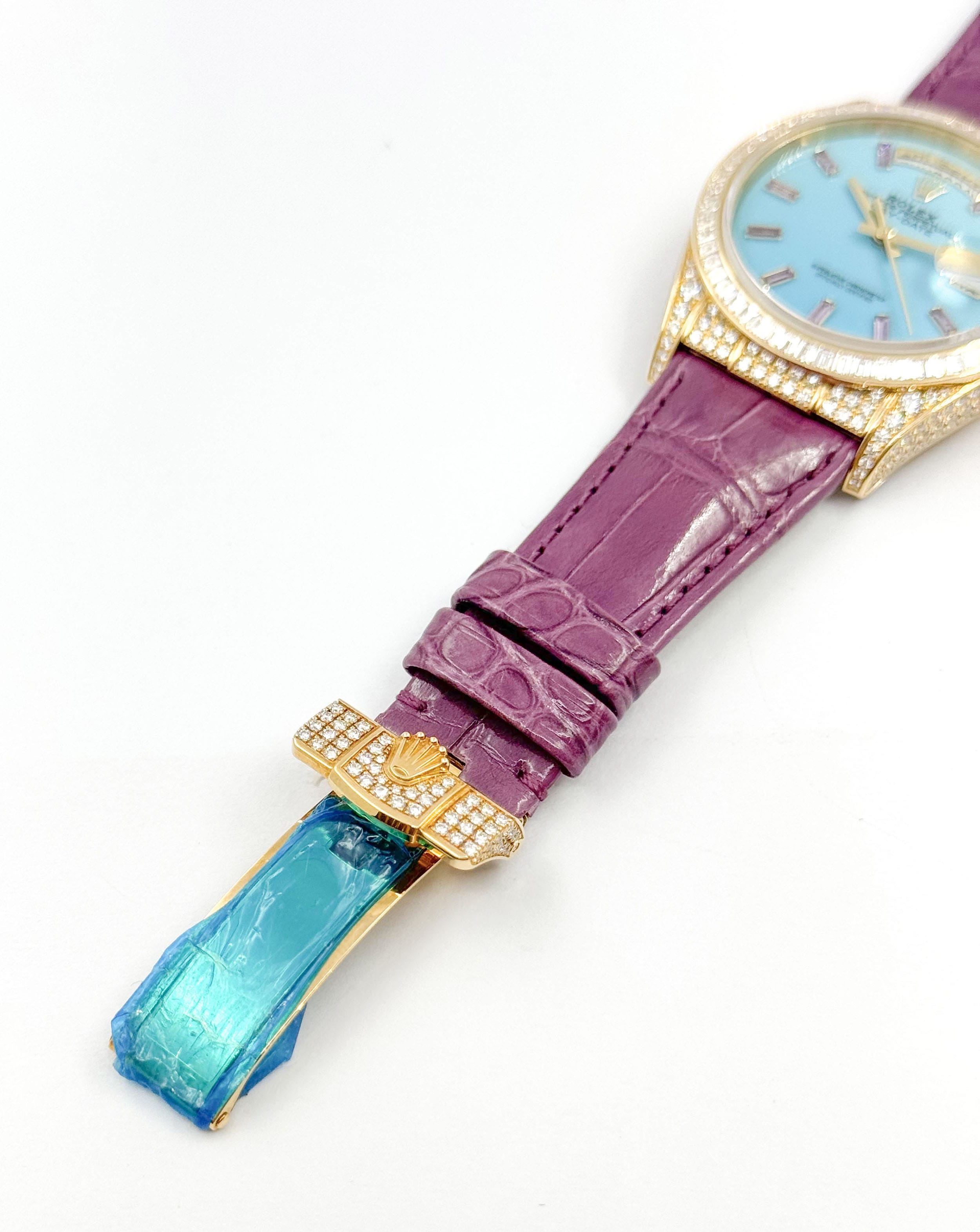 未使用】ROLEX/ロレックス Daydate デイデイト128458TBR ターコイズ10P