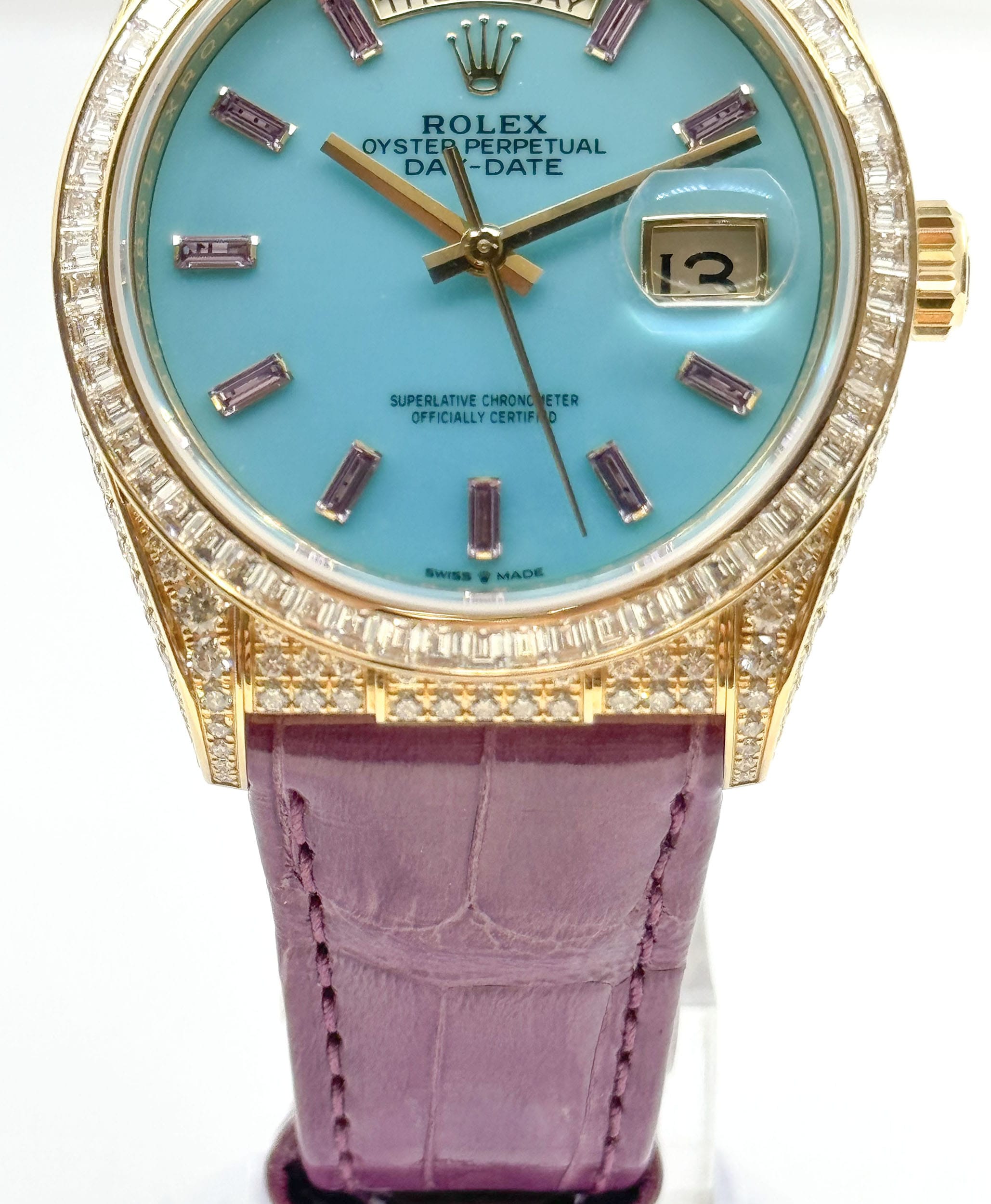 未使用】ROLEX/ロレックス Daydate デイデイト128458TBR ターコイズ10P
