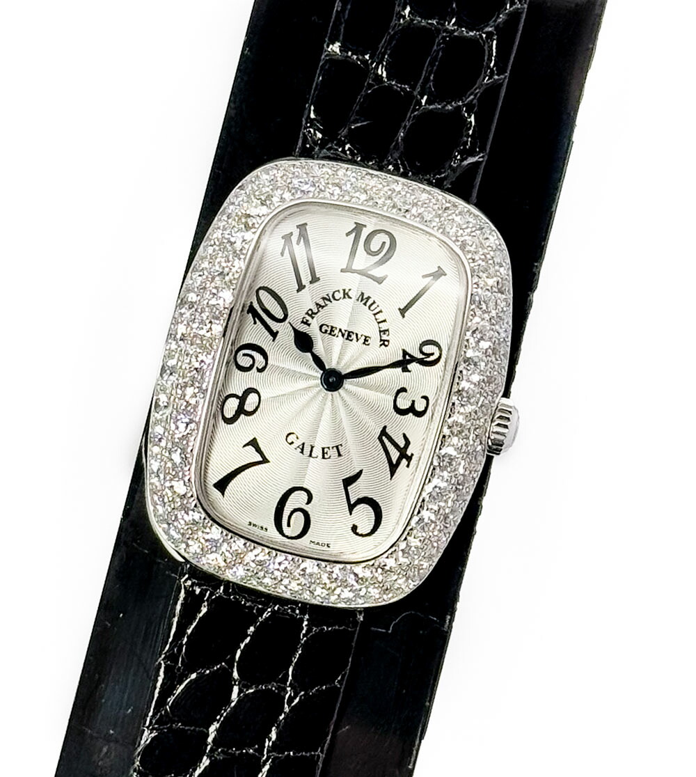 【未使用】FRANCK MULLER/フランクミュラー GALET ギャレ3002L QZ V D2 K18WG ダイヤモンド クオーツ レディース 腕時計 #JP28468