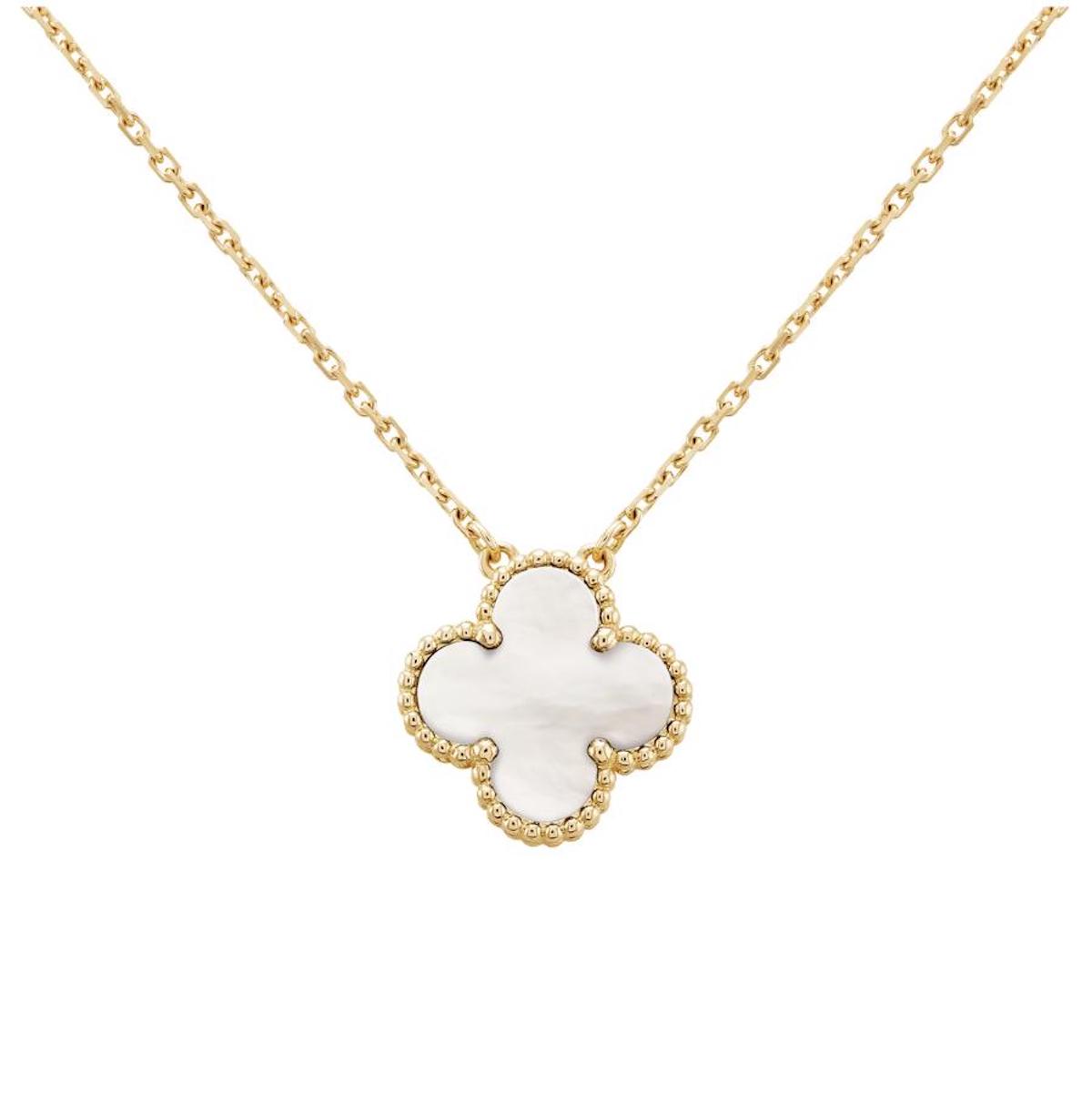 Van Cleef & Arpels/ヴァンクリーフ＆アーペル Vintage Alhambra VCARA45900 K18YG マザーオブパール ネックレス レディース #HK11474