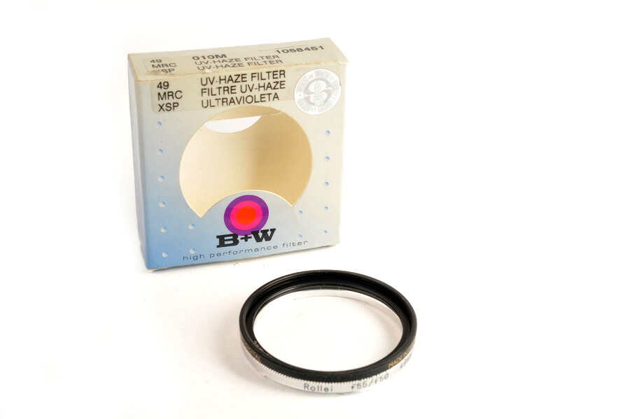 B+W 49mm 010 uv mrcフィルター ローライ4.0fwー49mmアダプター付き f55/f50#33001