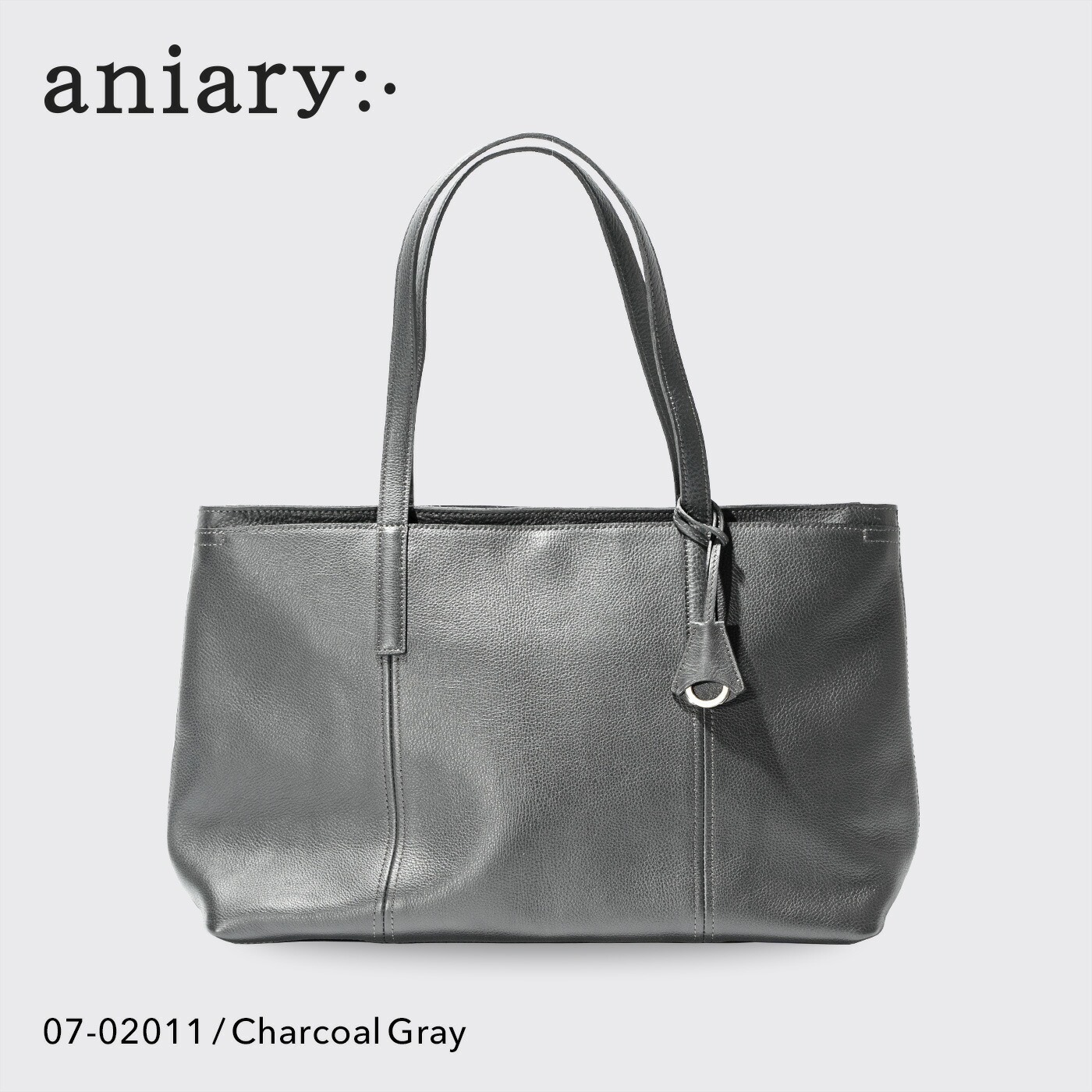 アニアリ aniary グレー レザー トートバッグ シュリンクレザー aniary ONLINE WEB STORE アニアリ オンラインストア 通販