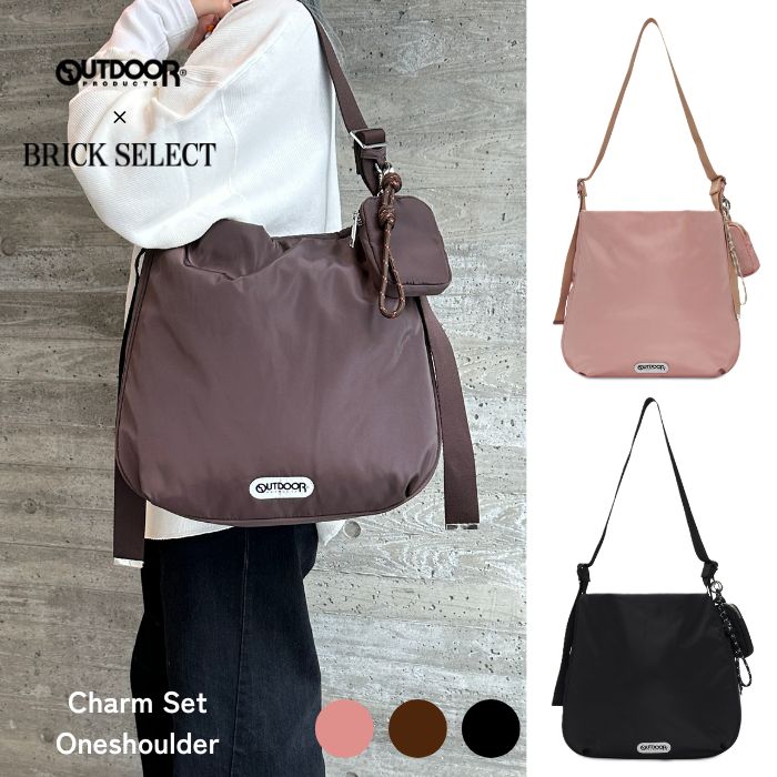 【30％OFF】OUTDOOR Charm Set Oneshoulder アウトドアプロダクツ ワンショルダーバッグ ワンショルダー レディース ワンショルダー メンズ チャーム付き バッグ ショルダーバッグ バッグ 軽量 ワンショルダー 旅行用 ショルダー 斜めがけバッグ チャーム セット