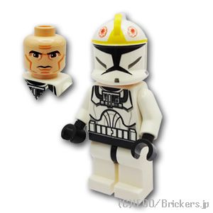 レゴ スター・ウォーズ ミニフィグ クローン・トルーパー・パイロット (位相角1) - イエローマーキング| LEGO完全無欠品の 図形 あやつり人形 ミニ図形