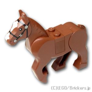 レゴ パーツ 馬 可動脚 ブラックブライドル [ Reddish Brown / ブラウン ] | LEGO純正品の バラ 売り
